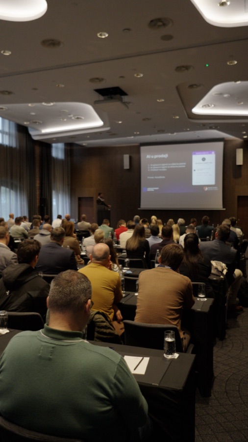 Đorđe Andrić presenting at AI Summit Belgrade